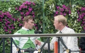img094 Peter Scudamore with Robert Hall Galway 1991