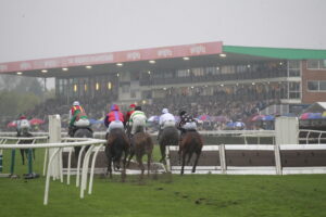 X5B9691 Uttoxeter   white padded hurdles