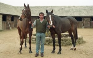 img874 Nigel Twiston Davies with Captain Dibble and Tipping Tim
