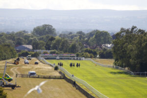 78F5577 Heading up the straight at Thirsk