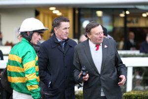 FU0E3045 James Bowen, Sir AP McCoy and Nicky Henderson